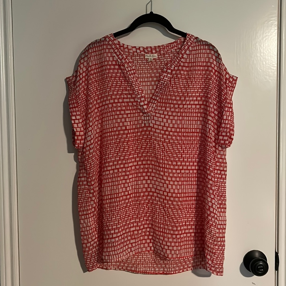 Red patterned Blouse